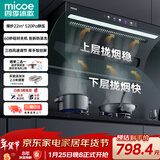 四季沐歌油烟机家用顶侧双吸抽油烟机大吸力厨房抽烟机脱排油烟机免拆自清洗抽烟机一级能效侧顶吸油烟机 [爆款热销]D50-22爆吸|挥手启动|热清洗