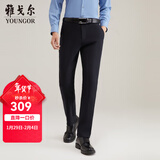 雅戈尔（YOUNGOR）休闲裤男DP棉免烫不易皱裤子自然垂顺易打理新品 VCDP329979AWA黑色 33 82A