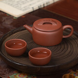 百年利永宜兴紫砂壶纯全手工原矿紫泥汉瓦壶功夫茶具泡茶壶一壶两杯套装