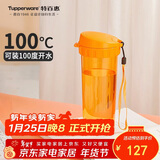 特百惠（Tupperware）茶韵500ML塑料杯男女士学生夏季运动水杯子户外便携大容量 橘花橙