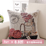 钟爱一生抱枕含芯靠垫办公室靠枕午睡腰枕卡通印花汽车床头靠垫 花瓶 45cm*45cm 含枕芯