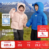 巴拉巴拉balaOne儿童羽绒服男童女童冬连帽外套保暖2025三防209425107205