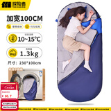 探险者（TAN XIAN ZHE）户外睡袋成人加厚加大加宽室内午休露营酒店隔脏睡袋防寒秋冬季 【加宽无束缚10~15℃】藏蓝1.3KG