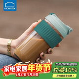 乐扣乐扣（LOCK&LOCK）咖啡杯耐热玻璃水杯子男女学生便携式双饮吸管杯随手杯500ML绿色