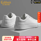卡宾（CABBEEN）男鞋冬季男士小白鞋子男低帮休闲鞋男板鞋百搭鞋靴时尚百搭潮流 【纯色】白色 42 皮鞋码