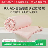 慈云云之梦蚕丝被 100%桑蚕长丝优等品全棉冬被子总重6.6斤2*2.3m粉色