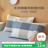 艾薇枕头套磨毛枕套一对儿童枕套卡通学生单人枕套 简兮格 48*74cm