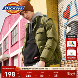 Dickies 羽绒服多口袋基础款外套 男士休闲百搭加厚外套 9460 军绿色 （宽松版型) S 充绒量：165克