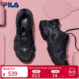 斐乐猫爪鞋女鞋老爹鞋休闲鞋女休闲复古厚底运动鞋 猫爪四代-黑BK 37.5