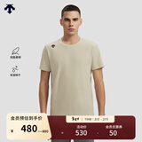 迪桑特（DESCENTE）TRAINING系列综训男士TOUGH面料短袖针织衫T恤 BE-米色 2XL (185/104A)