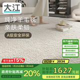 大江地毯客厅 20%羊毛地毯卧室大面积轻奢 沙发茶几免洗抗污200x300cm
