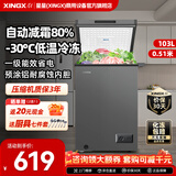 星星微霜QE系列100/140/200/300/355升单温冷藏冷冻两用家用冰柜-30度自动减霜80%卧式保鲜柜 -30度减霜 103L 丨BD/BC-103QE