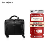 新秀丽（Samsonite）行李箱16英寸拉杆箱商务软箱前开口旅行机长箱BP0黑色登机箱