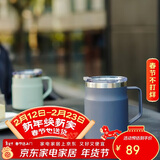 乐扣乐扣（LOCK&LOCK） 遇见咖啡杯保温保冷桌面杯男女办公水杯子390ML蓝色LHC4218NVY