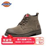 Dickies马丁靴男靴2025秋冬靴子男英伦风短靴加绒百搭高帮男鞋情侣工装靴 驼色【男女款】 41