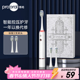 博皓（prooral）声波电动牙刷护齿压感提醒成人充电式情侣送礼生日礼物 T33白雪【情人节新年礼物】