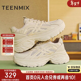 天美意女鞋商场同款休闲系带厚底女老爹鞋新款