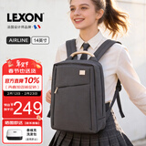 乐上（LEXON）双肩包女14英寸商务笔记本电脑包时尚休闲书包通勤旅行背包银河灰