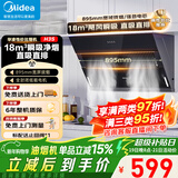 美的（Midea）出品WAHIN吸油烟机侧吸式家用出租厨房脱排抽烟机18立方吸力烟机燃气灶具两件套热水器三件套装 【单烟机】18m³近吸直排油烟机