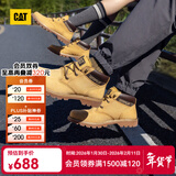 卡特（CAT）中帮大黄靴马丁靴男鞋经典款牛皮户外透气工装靴子男Ealing2.0 黄色P110973 42