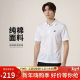 耐克NIKE运动T恤春夏男翻领舒适CLUBPOLO衫FN3895-100白L