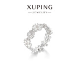 XUPING旭平首饰时尚繁花气质小众设计花朵轻奢清新戒指送新年礼物 戒指 #6（不可调节