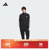 adidas经典休闲三条纹长袖套装男女秋季阿迪达斯官方轻运动   黑色（推荐选大一码）   M