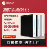 KISSAIR 适配布鲁雅尔空气净化器新国标滤芯501/510B/503/550e/603/650E/680i过滤网