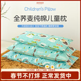 原野春荞荞麦枕头儿童加长1-2-6-12岁以上荞麦皮壳宝宝睡眠枕专用四季通用 动物世界【10A抑菌+升级双层芯】 单只 30cm*60cm (中号:3-6岁)加长设计