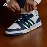 adidas ENTRAP美式校园风运动少年感复古篮球风板鞋男女阿迪达斯   白色/绿色/蓝色   42