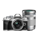 奥林巴斯（OLYMPUS）E-M10 MarkIV 微单相机 银色 时尚复古数码照相机（14-42mm 银 & 40-150mm 银）双镜头