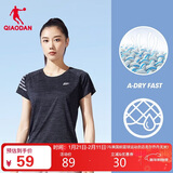 乔丹短袖t恤女薄款运动速干衣圆领冰丝休闲跑步上衣女健身服
