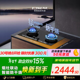 方太【新款防干烧】燃气灶天然气 家用嵌入式5.2kW*猛火双灶 防干烧可联动 02-TEK21