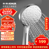 科勒（KOHLER）晨雨【三功能】流线型手持花洒单喷头莲蓬头R72421T-CP银色