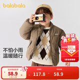 巴拉巴拉童装儿童棉服男童女童外套冬装棉衣绣花宝宝衣服 咖啡A51212 110
