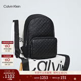Calvin KleinJeans【情人节礼物】男休闲校园满版ck压印字母拉链大容量双肩包
