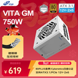 全汉（FSP）VITA GM 750W雪装版金牌全模组电源（ATX3.1/PCle 5.1 12V-2x6接口/105℃日系电容/全压纹线）