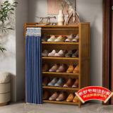 安尔雅鞋柜门口家用大鞋架子多功能收纳储物柜入户玄关柜 6层70cm