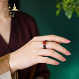 等妃高端全沉水级芽庄天然白奇楠沉香戒指男女士文玩戒子香木轻奢指环 款式一 约4mm*1.5g