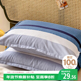 艾薇 A类枕套全棉一对装枕头套单人用成人大号家用 北欧时代 48*74cm