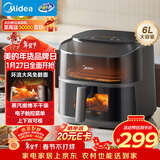 美的（Midea）免翻面空气炸锅2025年新款上下可视 家用全自动大容量6L 烤箱电炸锅蒸烤一体全金属内腔KZC6019D
