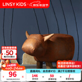 LINSY KIDS动物凳矮凳储物沙发凳子卡通牛凳家用门口创意换鞋凳 棕牛凳