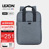 乐上（LEXON）休闲双肩包女士背包14英寸男士笔记本电脑包旅行情侣大学生书包