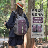 梵昇昱登山包旅行包户外双肩包男女爬山装备专业轻便背包可折叠徒步旅游 登山包【灰紫色小号】