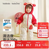 巴拉巴拉婴儿连体衣羽绒服宝宝男童女童2025新款冬装外出哈衣爬服造型拜年