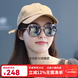 海俪恩墨镜女防紫外线防晒偏光太阳镜大脸显瘦开车高级驾驶镜N6621 N16P水银膜(唐嫣同款)