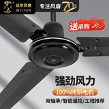 远东 电风扇吊扇56吋大吊扇大风量家用吸顶扇工业扇工厂车间学校楼顶扇 56吋1.4米三叶黑色 【纯铜】遥控