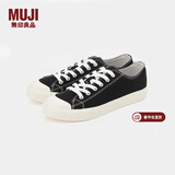 MUJI男女通用不易疲劳不易沾水运动鞋无性别男款女款小白鞋帆布鞋鞋子 黑色2S 38 码/240mm（尺码偏大拍小一码）