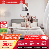 左右现代简约皮床意式1.5米双人床主卧大床婚床组合DR119 影清灰Z1012