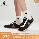 乐卡克法国公鸡男女复古低帮运动蒙贝利尔休闲鞋跑步鞋 黑色 40